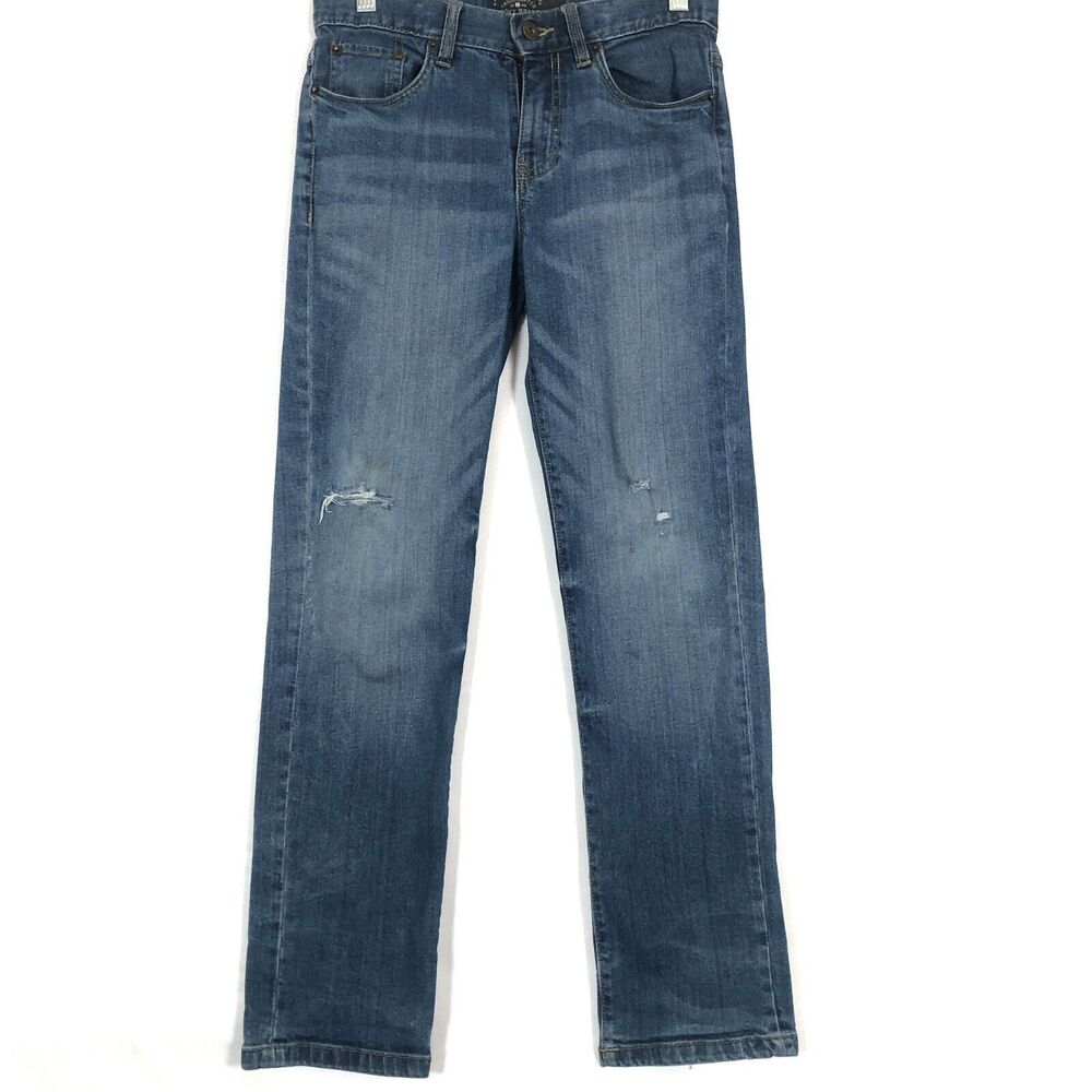 Lucky Brand Womens Straight Leg Mid Rise Jeans Size 14/27 Medium Wash